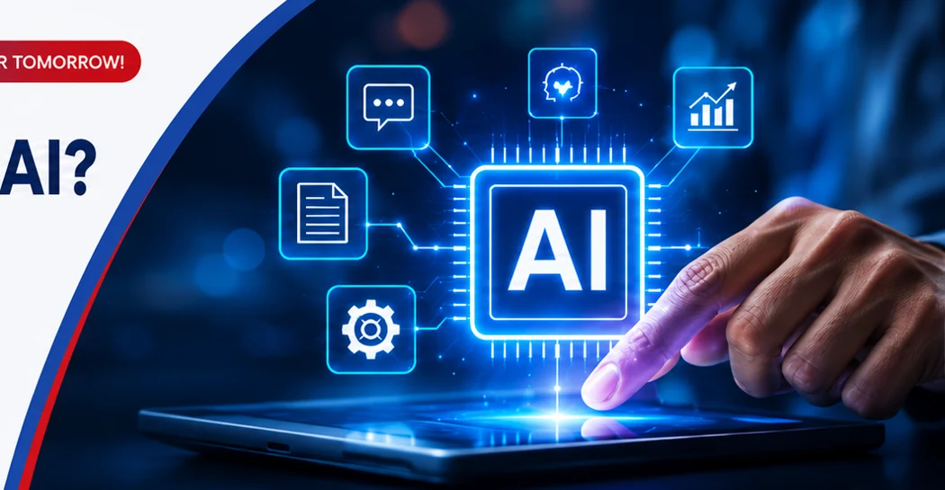 AI interface being used on a digital device